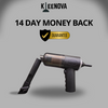 Kleenova vacuum cleaner with a 14-day money-back guarantee on a gray background
