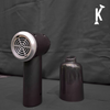 Black handheld Vacuum cleaner - with the nozzle and the motor part